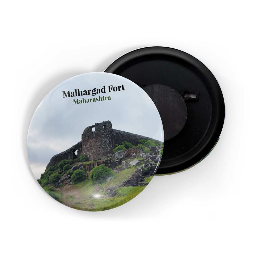 dhcrafts Fridge Magnet Multicolor Maharastra Malhargad Fort D3 Glossy Finish Design Pack of 1